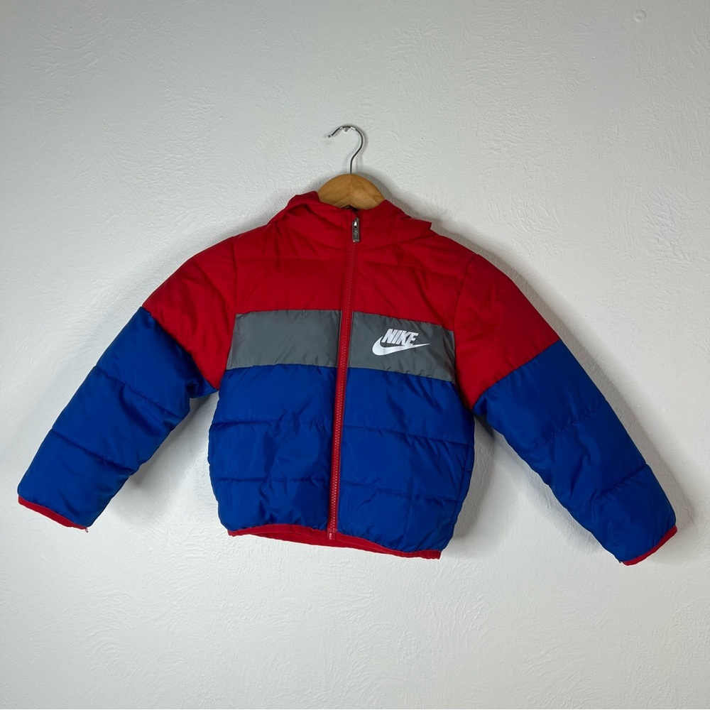 Nike Kids Puffer Jacket in Red and Blue size Small/6